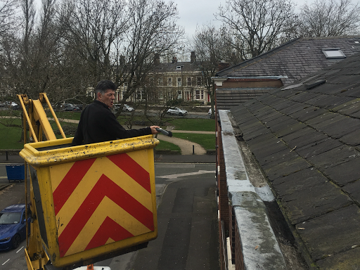 Lead lined gutters cleaned and sealed Preston