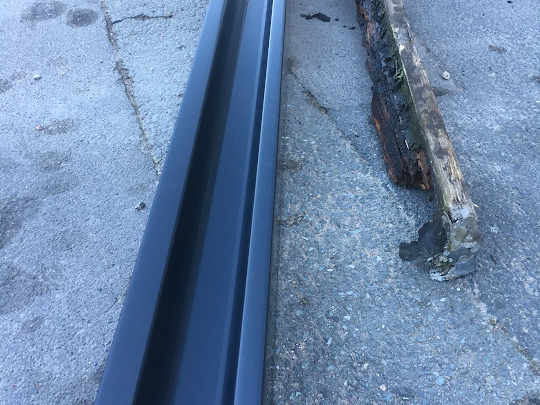 Wooden gutters replaced